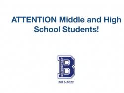 ATTENTION Middle and High School Students